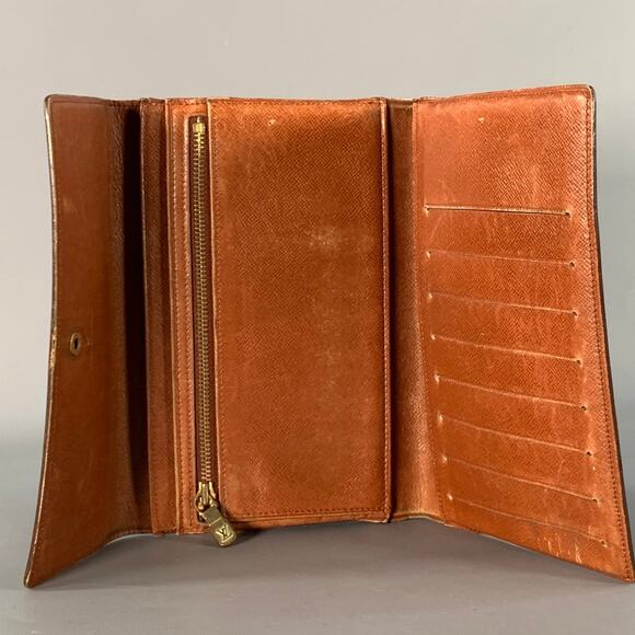 LOUIS VUITTON Brown Brass Monogram Coated Canvas Wallet - Picture 3 of 4